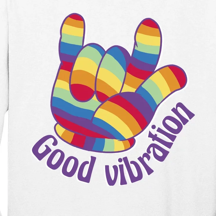 Good Vibration Rainbow Tall Long Sleeve T-Shirt