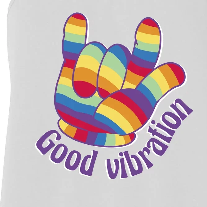 Good Vibration Rainbow Women's Racerback Tank