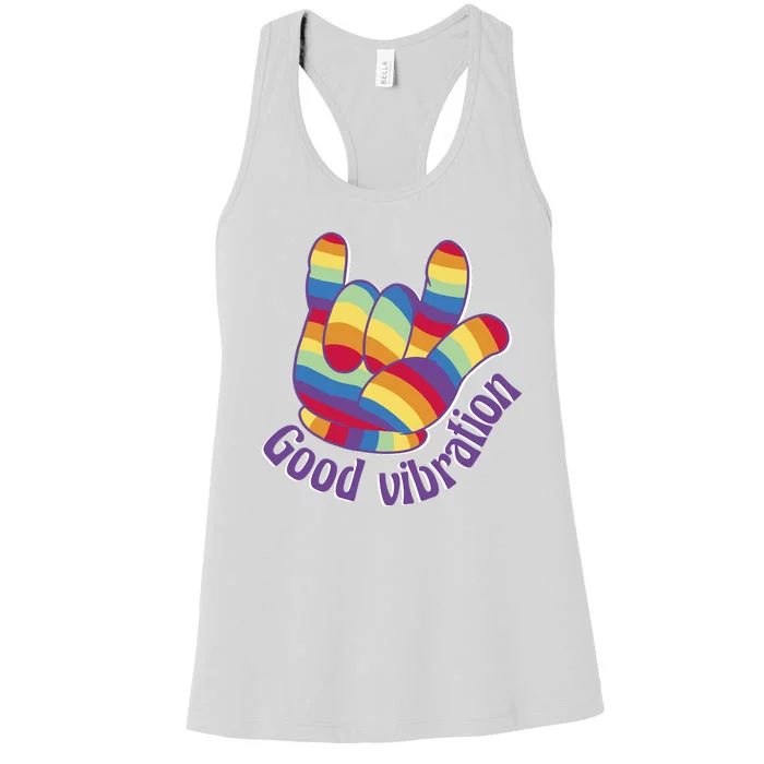 Good Vibration Rainbow Women's Racerback Tank