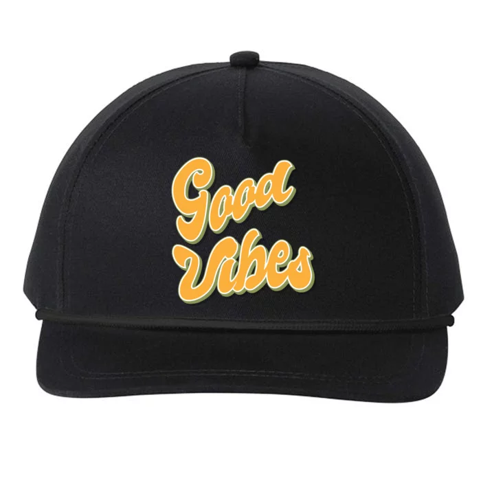 Good Vibes Retro Fun Snapback Five-Panel Rope Hat