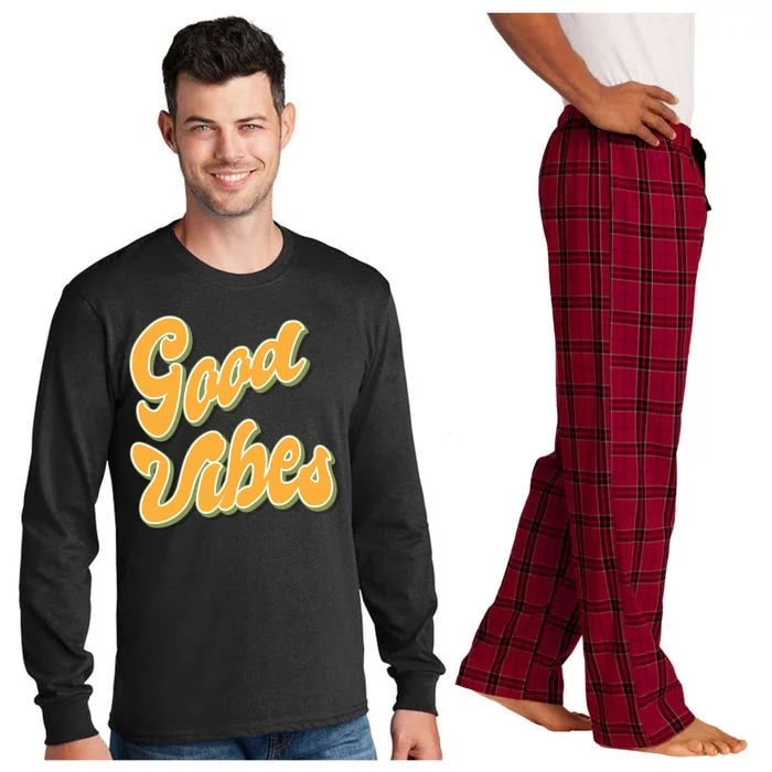 Good Vibes Retro Fun Long Sleeve Pajama Set