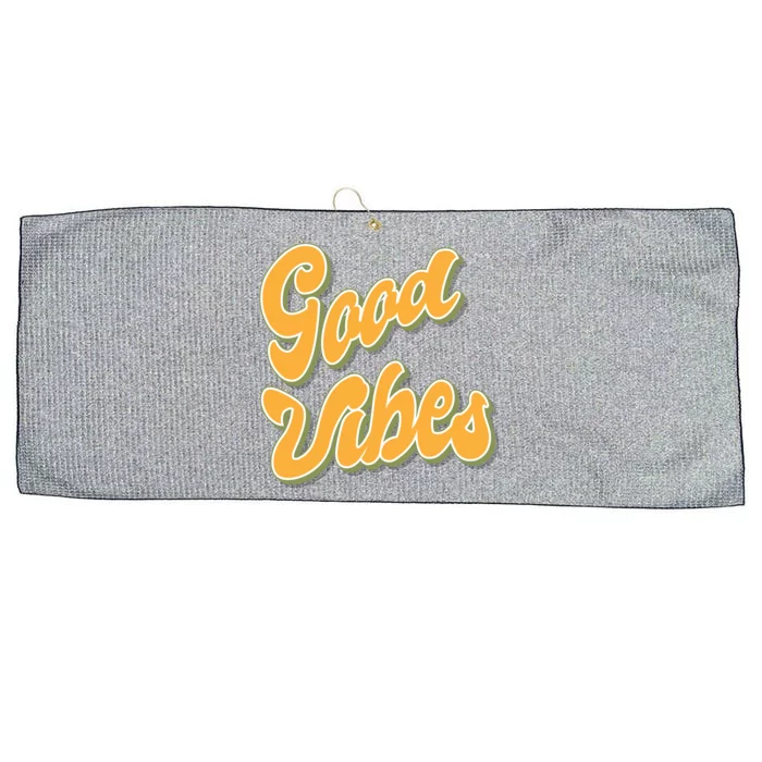 Good Vibes Retro Fun Large Microfiber Waffle Golf Towel