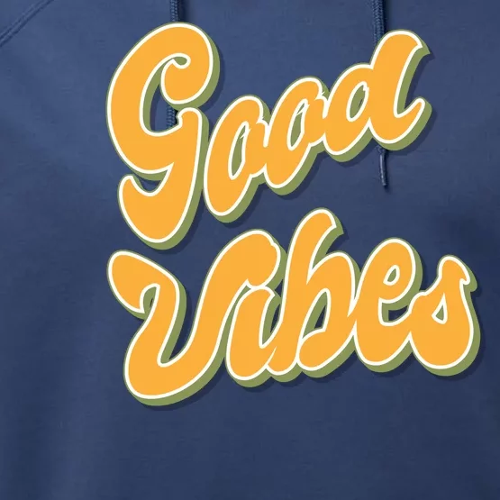 Good Vibes Retro Fun Performance Fleece Hoodie