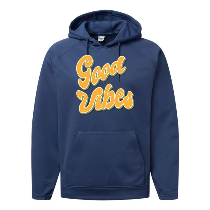 Good Vibes Retro Fun Performance Fleece Hoodie