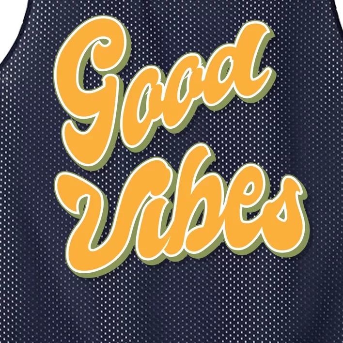 Good Vibes Retro Fun Mesh Reversible Basketball Jersey Tank