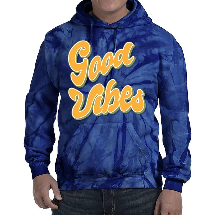 Good Vibes Retro Fun Tie Dye Hoodie