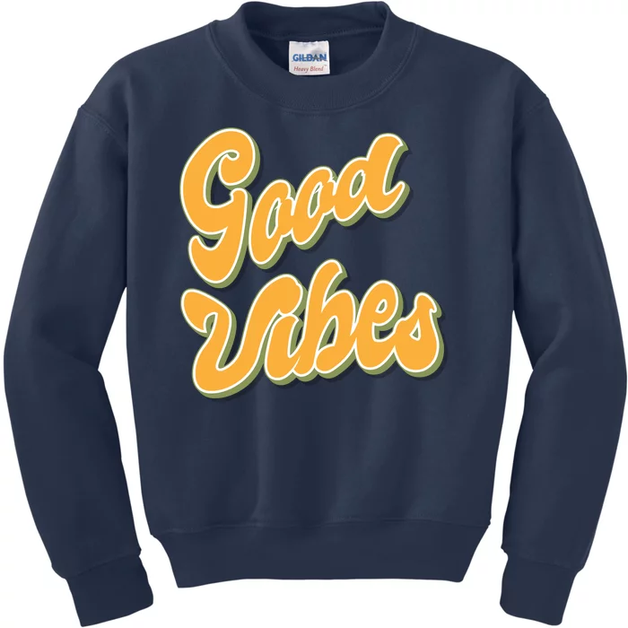 Good Vibes Retro Fun Kids Sweatshirt