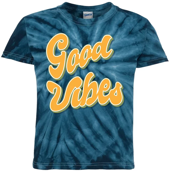 Good Vibes Retro Fun Kids Tie-Dye T-Shirt