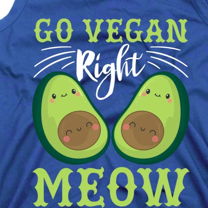 Go Vegan Right Meow Veganism Design For Vegans Funny Gift Tank Top