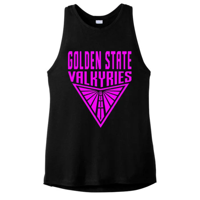 Golden V State Valkyries Gift Art Est 2025 Ladies Tri-Blend Wicking Tank