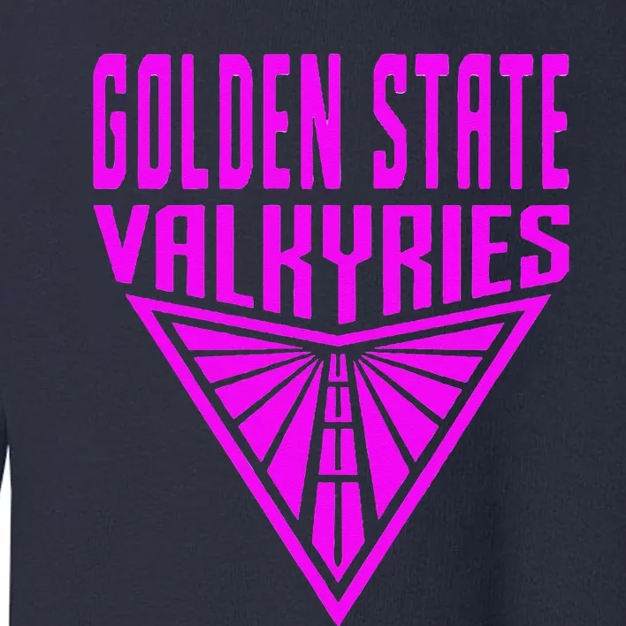 Golden V State Valkyries Gift Art Est 2025 Toddler Sweatshirt