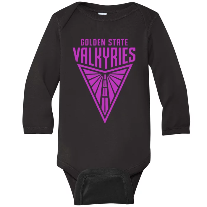 Golden V State Valkyries Funny Design Baby Long Sleeve Bodysuit