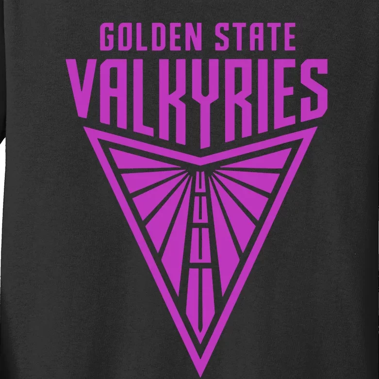 Golden V State Valkyries Funny Design Kids Long Sleeve Shirt