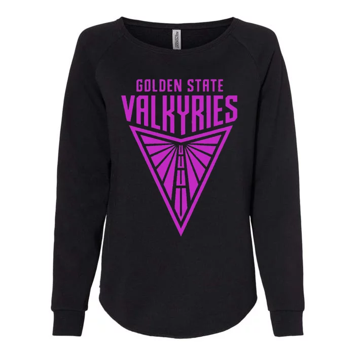 Golden V State Valkyries Funny Womens California Wash Sweatshirt