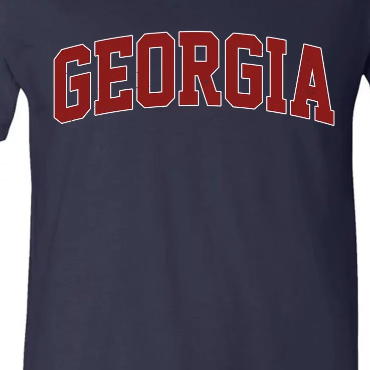 Georgia Vintage Sport Lover V-Neck T-Shirt