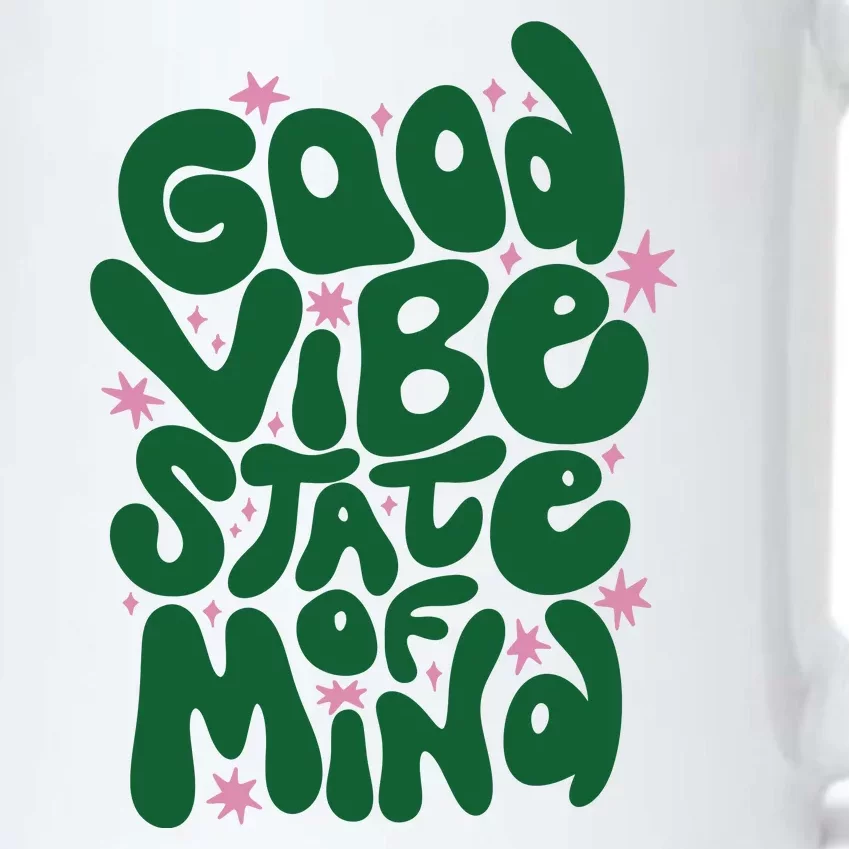 Good Vibe State Of Mind Retro Quote Black Color Changing Mug