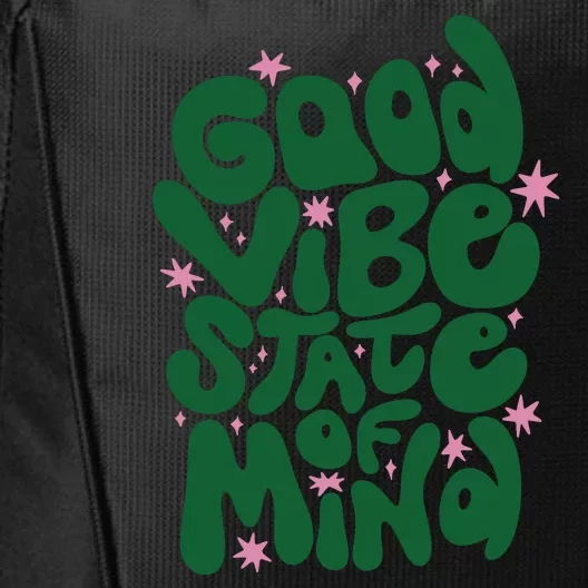 Good Vibe State Of Mind Retro Quote City Backpack