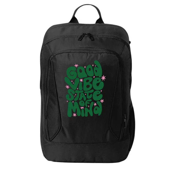 Good Vibe State Of Mind Retro Quote City Backpack