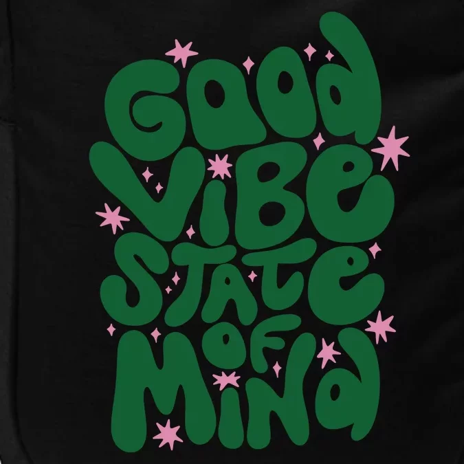 Good Vibe State Of Mind Retro Quote Impact Tech Backpack