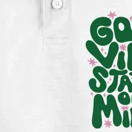 Good Vibe State Of Mind Retro Quote Dry Zone Grid Performance Polo