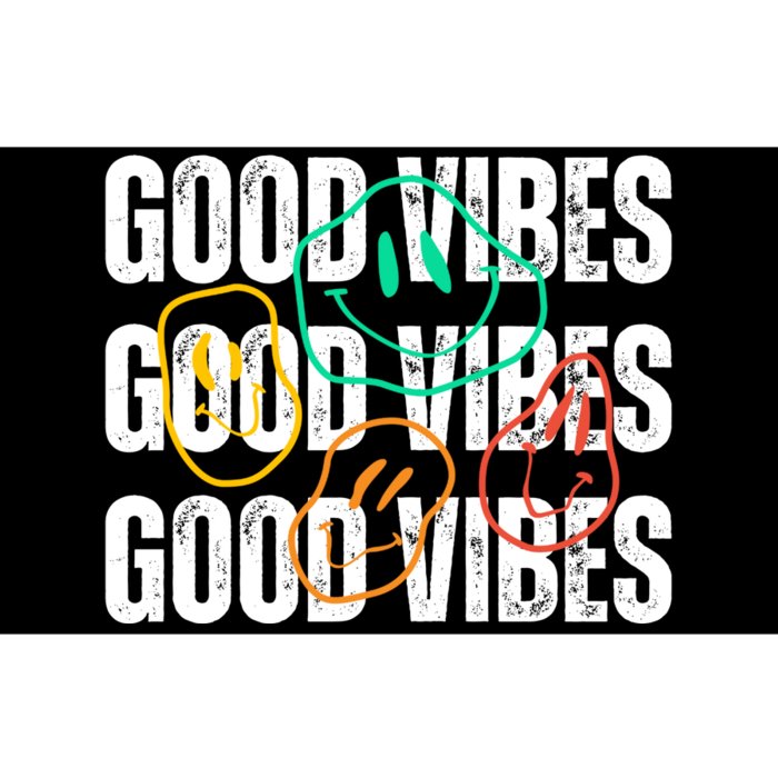 Good Vibes Smiley Retro Vintage Bumper Sticker