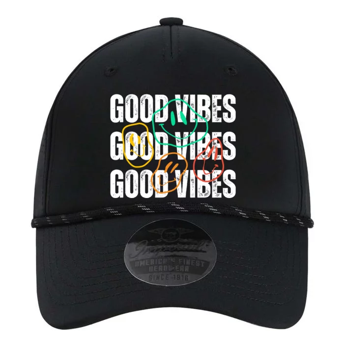 Good Vibes Smiley Retro Vintage Performance The Dyno Cap