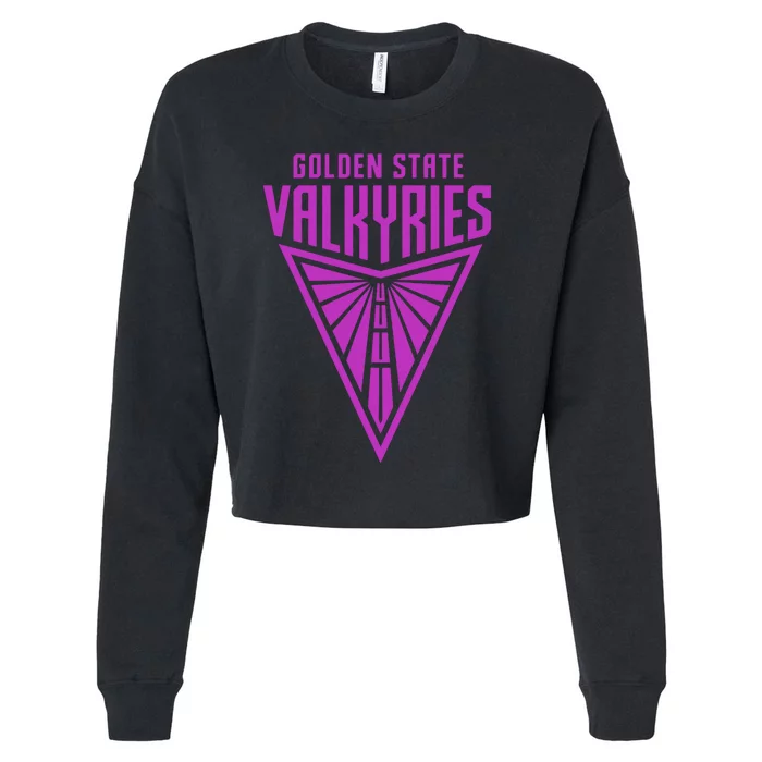 Golden V State Valkyries Funny Design Cropped Pullover Crew