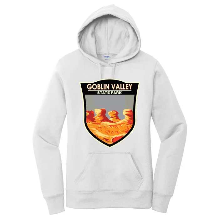 Goblin Valley State Park Utah Badge Vintage Women's Pullover Hoodie