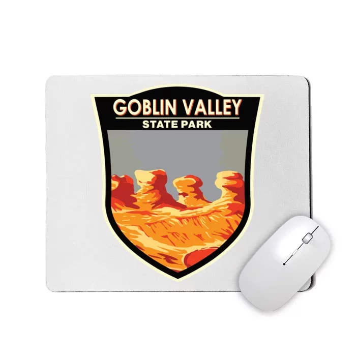 Goblin Valley State Park Utah Badge Vintage Mousepad