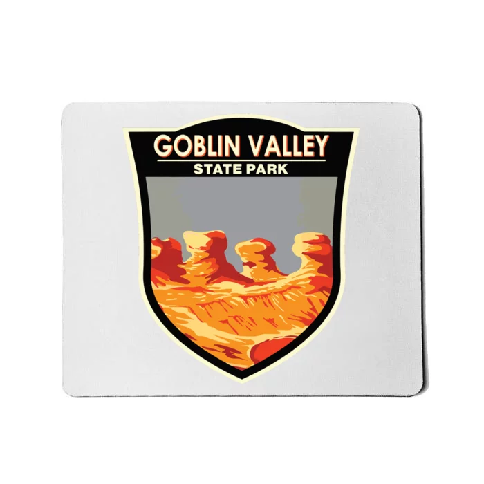 Goblin Valley State Park Utah Badge Vintage Mousepad