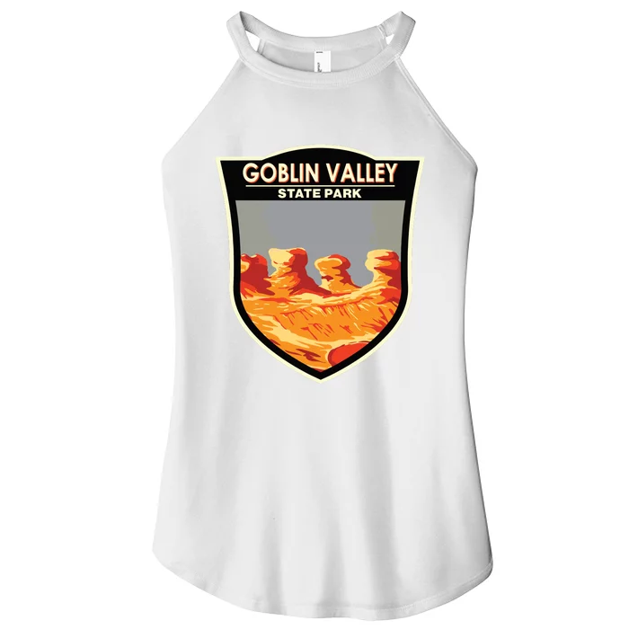 Goblin Valley State Park Utah Badge Vintage Women’s Perfect Tri Rocker Tank