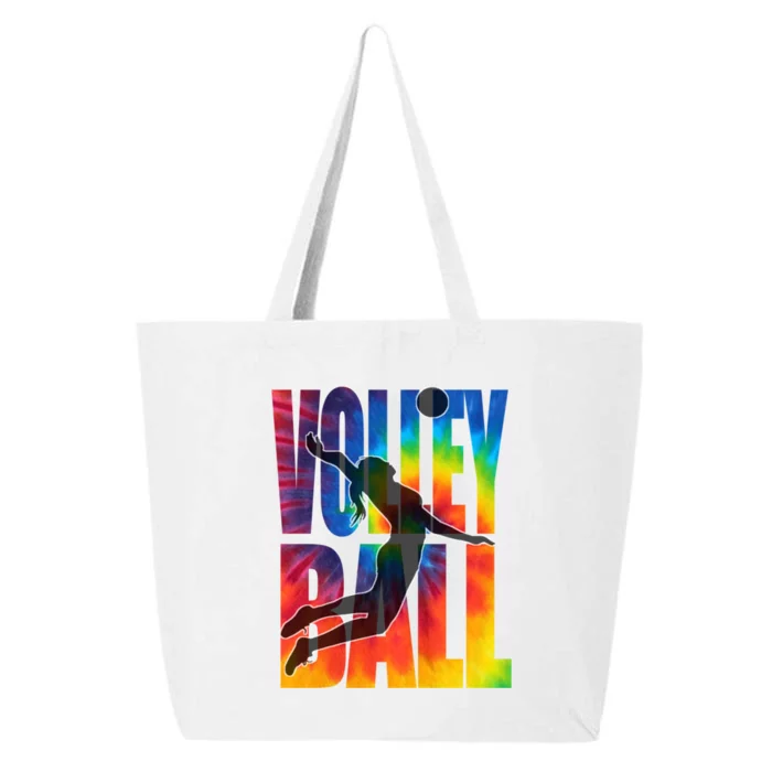 Girls Volleyball Tie Dye Server Teen Players Funny Gift 25L Jumbo Tote