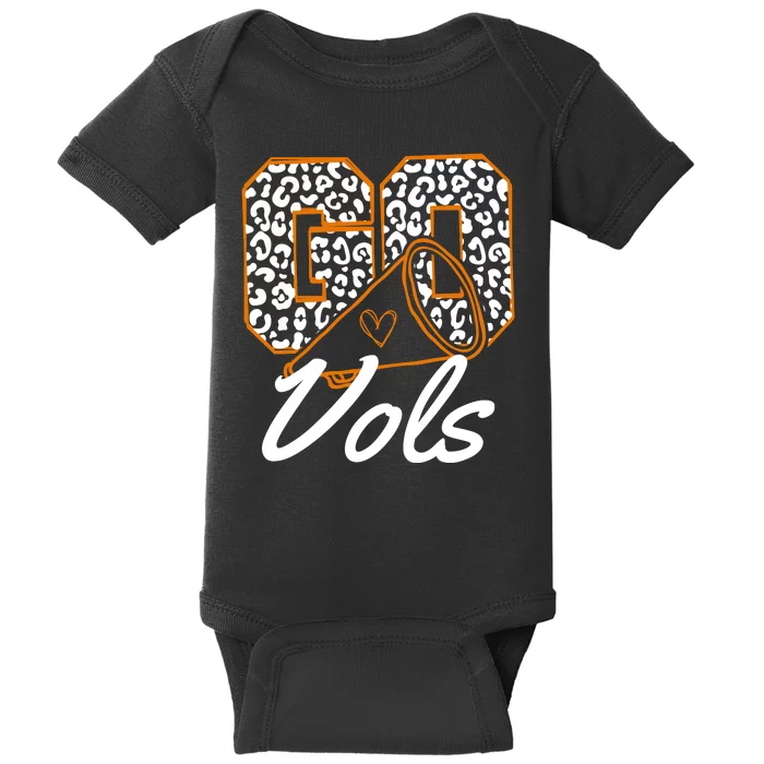 Go Vols Tennessee Football Cheetah Baby Bodysuit