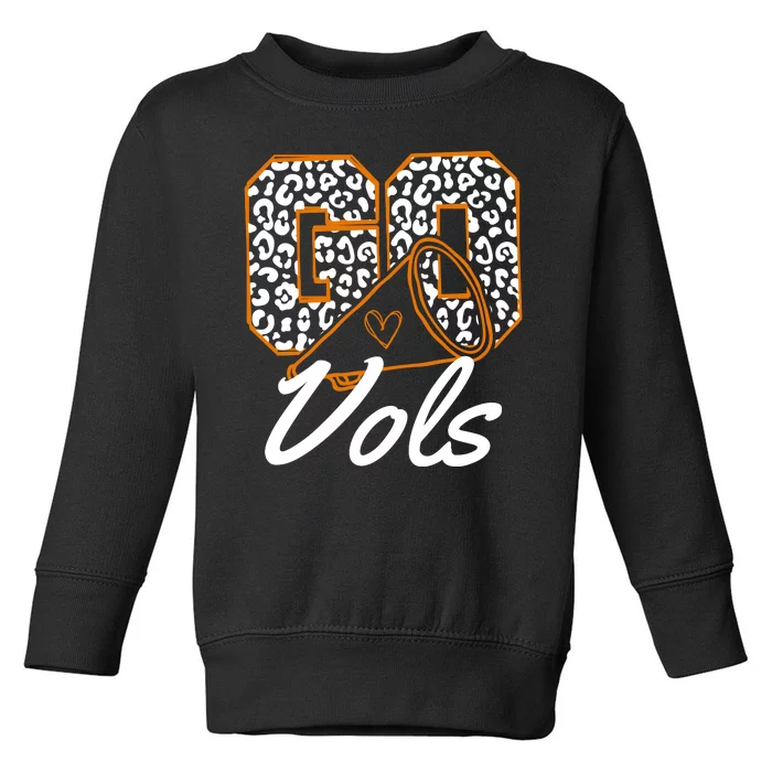 Go Vols Tennessee Football Cheetah Toddler Sweatshirt