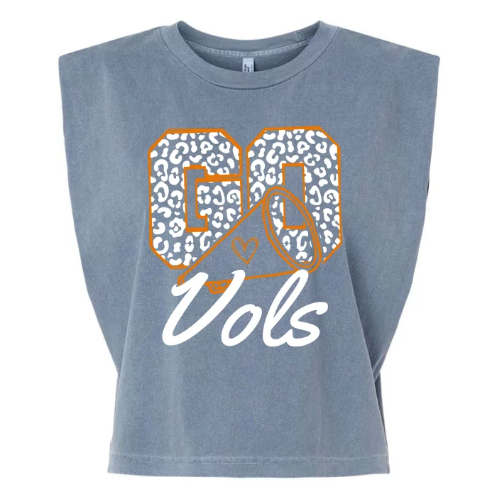 Go Vols Tennessee Football Cheetah Garment-Dyed Women's Muscle Tee