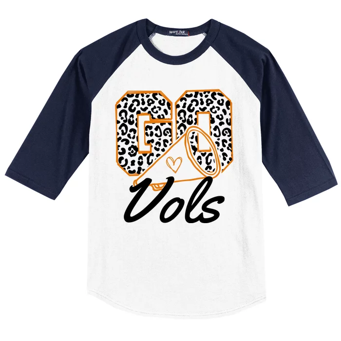 Go Vols Tennessee Football Cheetah Baseball Sleeve Shirt