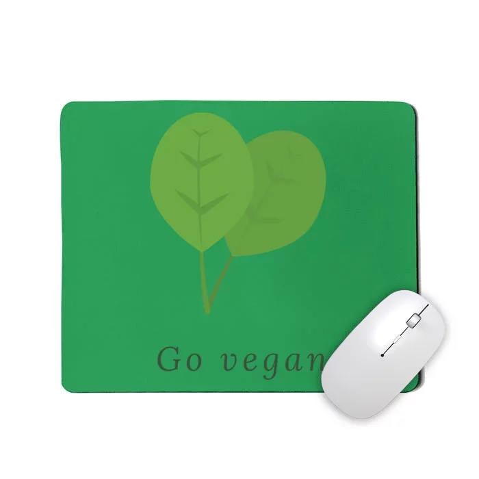 Go Vegan Vegetarian Style Vegan Style Botanical Vegan Month Mousepad