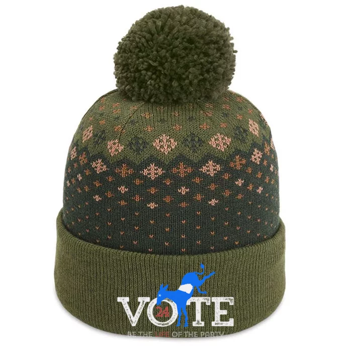 Ga Vote Voice The Baniff Cuffed Pom Beanie