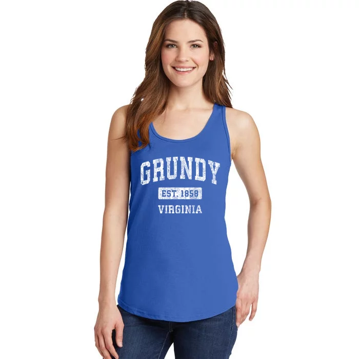 Grundy Virginia Va Vintage Sports Ladies Essential Tank