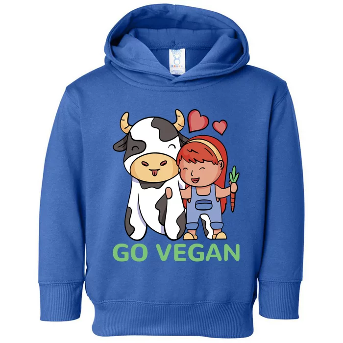 Go Vegan Veggie Lover Vegan Gift Toddler Hoodie