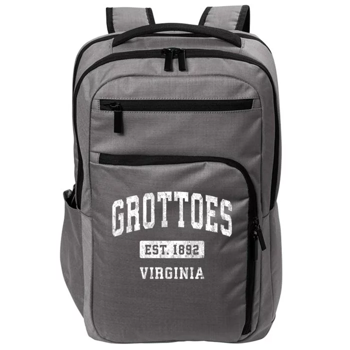 Grottoes Virginia Va Vintage Athletic Sports Impact Tech Backpack