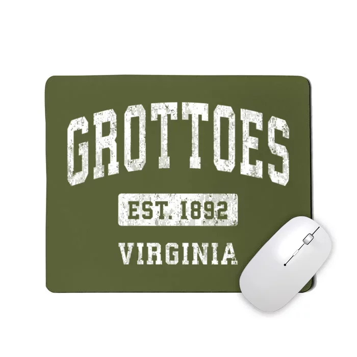 Grottoes Virginia Va Vintage Athletic Sports Mousepad