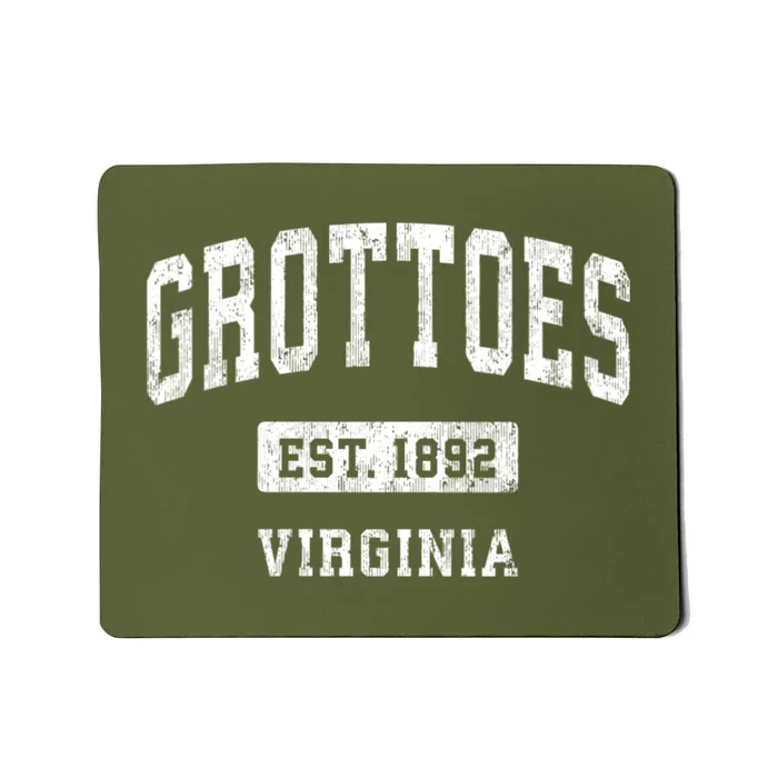 Grottoes Virginia Va Vintage Athletic Sports Mousepad