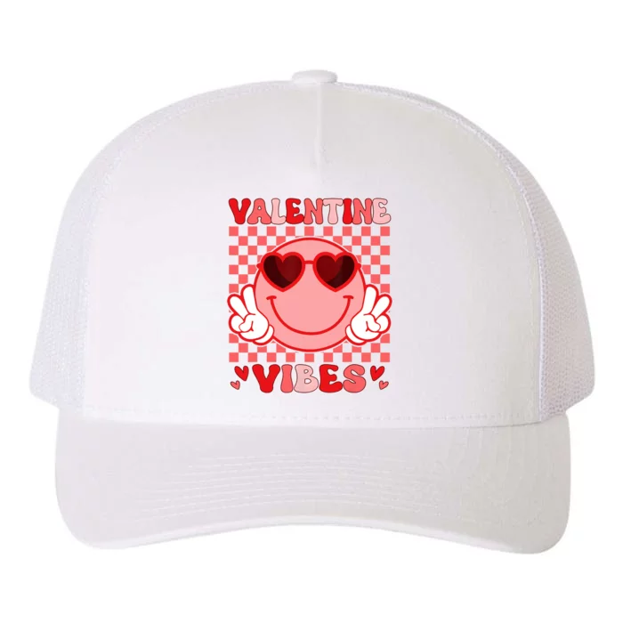 Groovy Valentine Vibes Valentines Day Yupoong Adult 5-Panel Trucker Hat