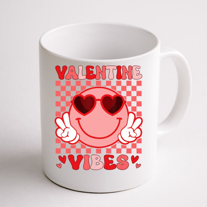 Groovy Valentine Vibes Valentines Day Front & Back Coffee Mug