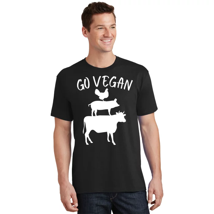 Go Vegan Vegetarian Veganism Diet Men Women Funny Vegan T-Shirt