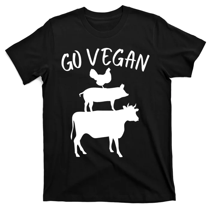 Go Vegan Vegetarian Veganism Diet Men Women Funny Vegan T-Shirt