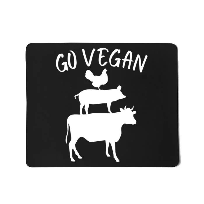 Go Vegan Vegetarian Veganism Diet Men Women Funny Vegan Mousepad