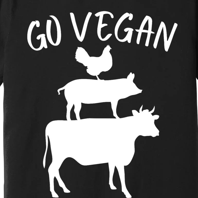 Go Vegan Vegetarian Veganism Diet Men Women Funny Vegan Premium T-Shirt