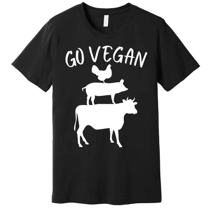 Go Vegan Vegetarian Veganism Diet Men Women Funny Vegan Premium T-Shirt